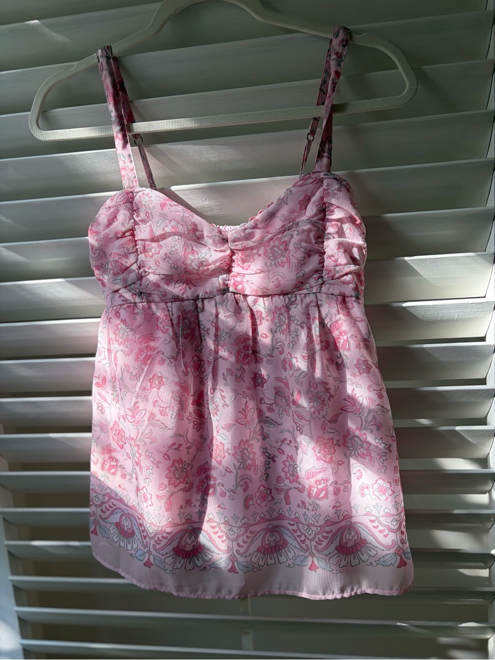 Vintage Hollister Pink Floral Baby Doll Top